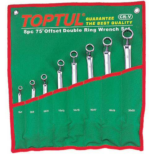 Набор накидных ключей TOPTUL 6-22мм (угол 45°) 8ед. GPAH0804 Харків - зображення 1