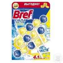 Туалетные блоки для унитаза Bref Сила Актив Лимонная Свежесть Триопак 150г Київ