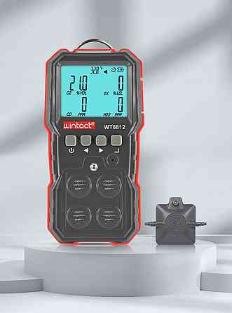 Газоанализатор 4-в-1 (кислород (O2), монооксид углерода (CO), сероводород (H2S), горючий газ WINTACT Харків