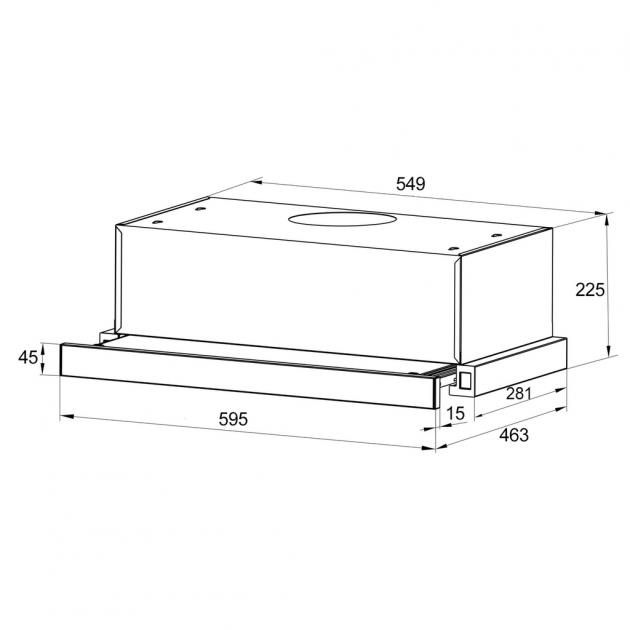 Вытяжка Grunhelm GVT 114 B (телескопическая, 650 м3/ч, черная) кухонная Киев - изображение 5