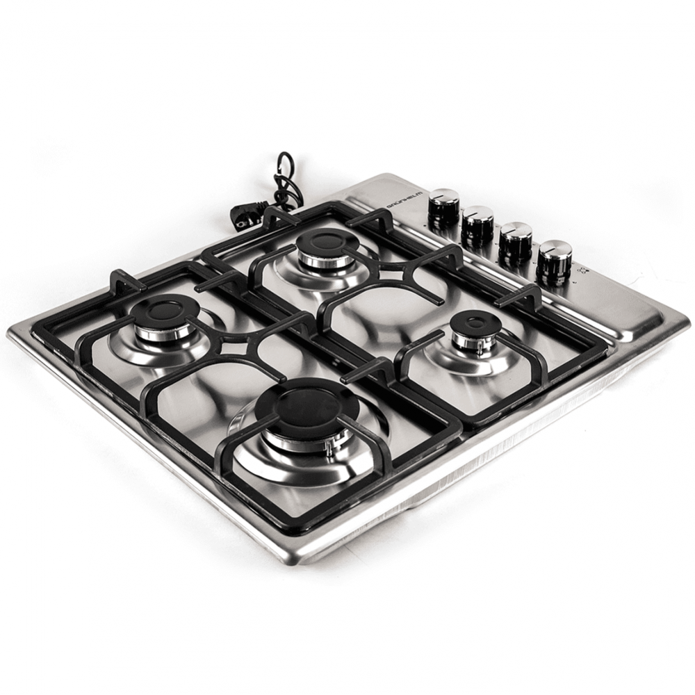 Газовая варочная поверхность GRUNHELM GPG261X (4 конфорки, чугун. газ контроль, нержавейка) 116373 Київ - зображення 2