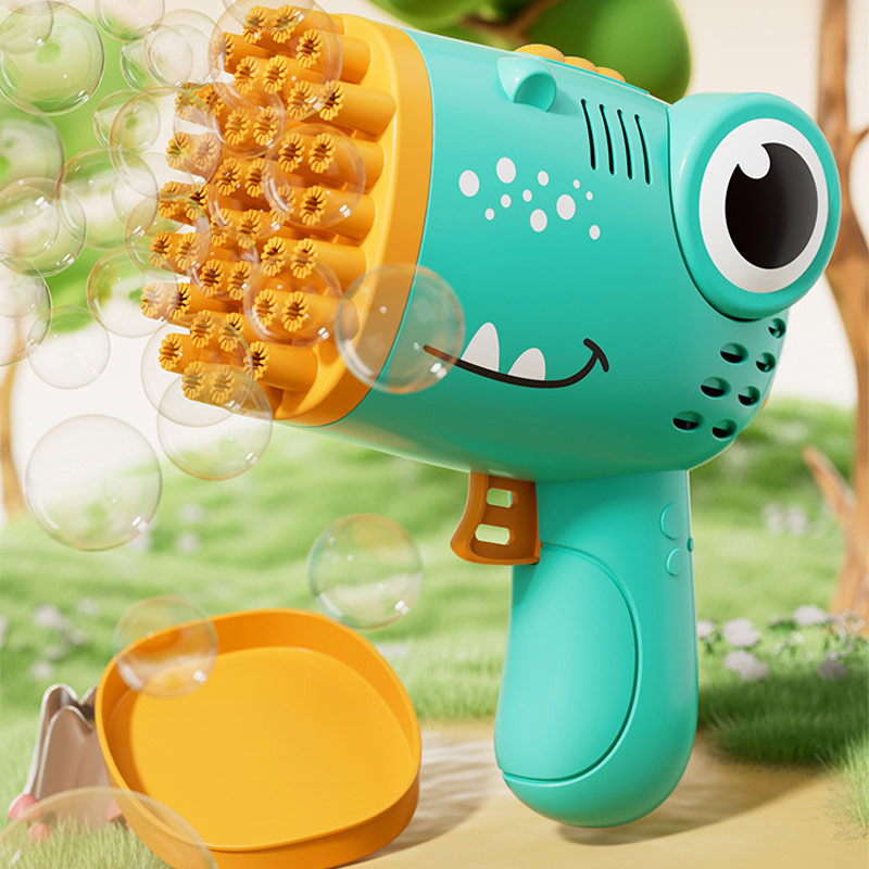 Уценка Пистолет для мыльных пузырей Dinosaur Bubble Gun с насадкой на 40 отверстий 50ml Херсон - зображення 2