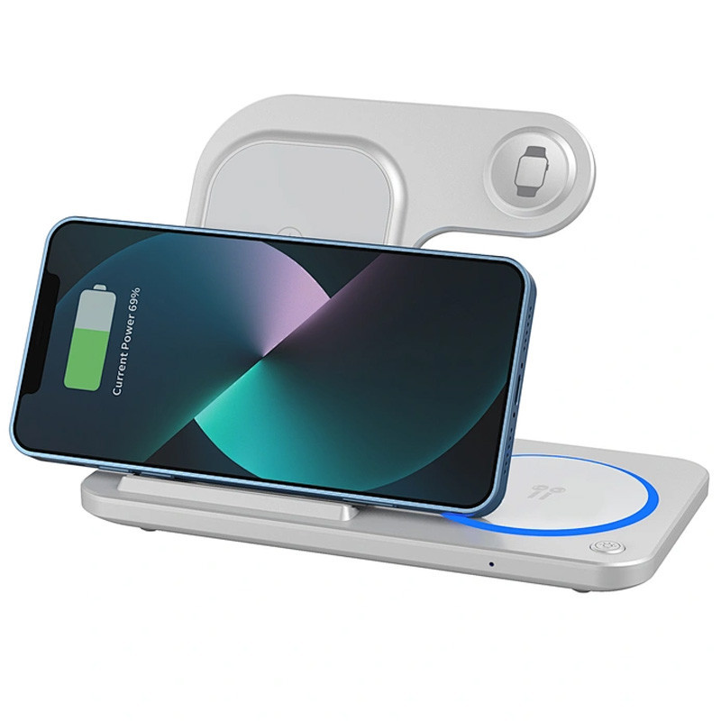 БЗУ WIWU Wi-W020 3 in 1 wireless charger Херсон - изображение 4
