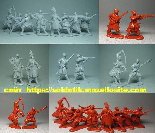 Українські козаки 17 ст. 54мм, 1/32, 8 фігурок, іграшки, солдатики воїни, набір, подарунки для дітей Київ - зображення 1