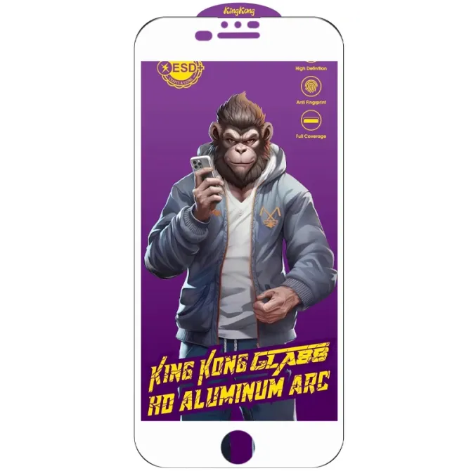 Защитное стекло 5D Anti-static Purple (тех.пак) для Apple iPhone 7 plus / 8 plus (5.5") Херсон - изображение 1