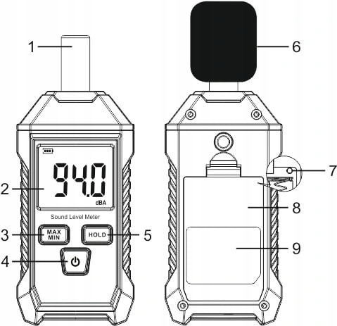 Измеритель уровня шума (шумомер) WINTACT WT9055 Харьков - изображение 8