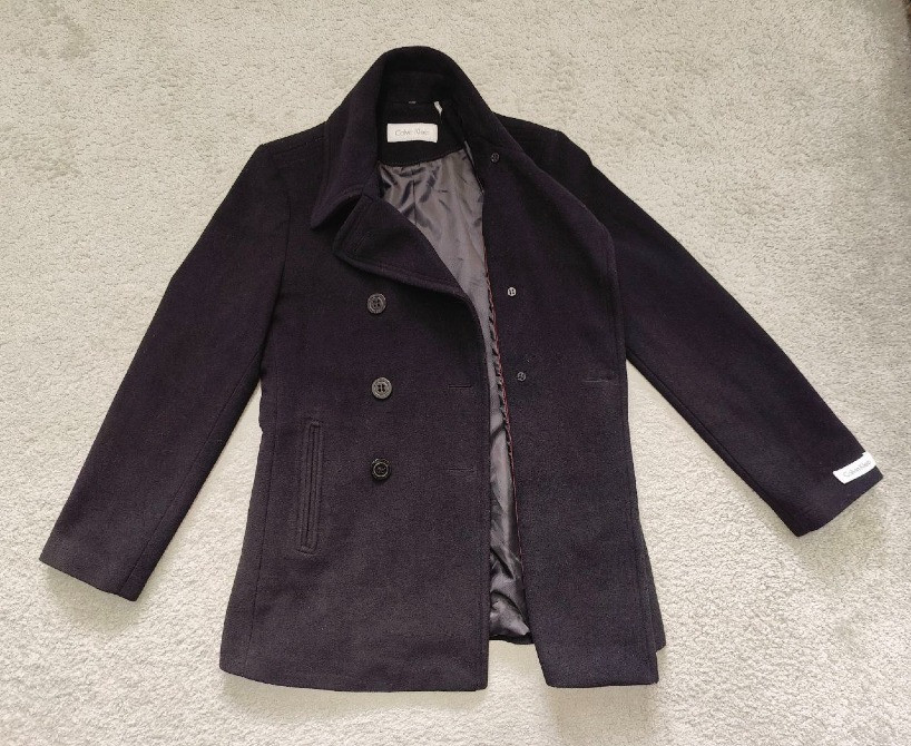 Оригінальне чорне двобортне пальто Calvin Klein з бірками Раздельная - изображение 2