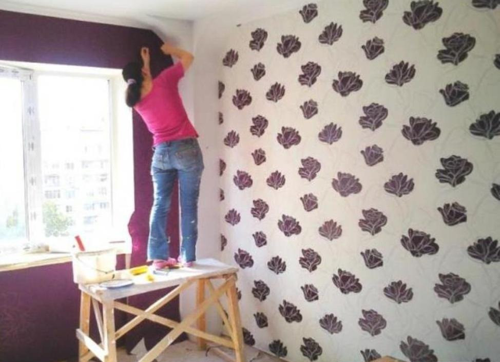 Поклейка шпалер 120 грн Київ Киев - изображение 1