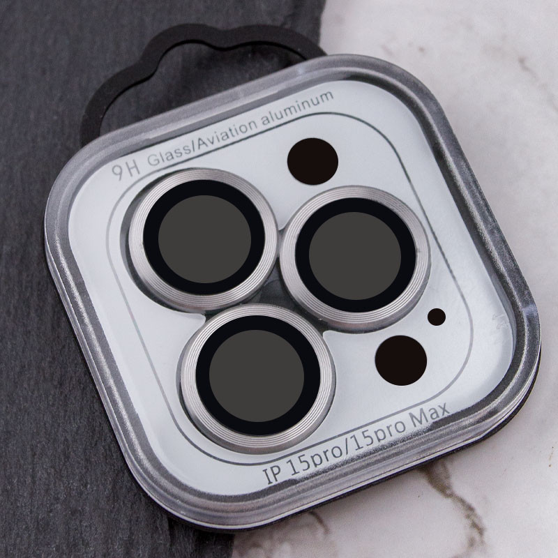 Защитное стекло Metal Classic на камеру (в упак.) для Apple iPhone 15 Pro (6.1") / 15 Pro Max (6.7") Херсон - зображення 5
