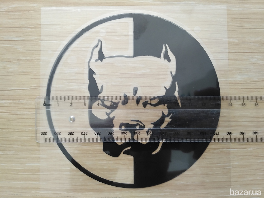 Наклейка на авто Питбуль Большая Чёрная Бориспіль - зображення 8