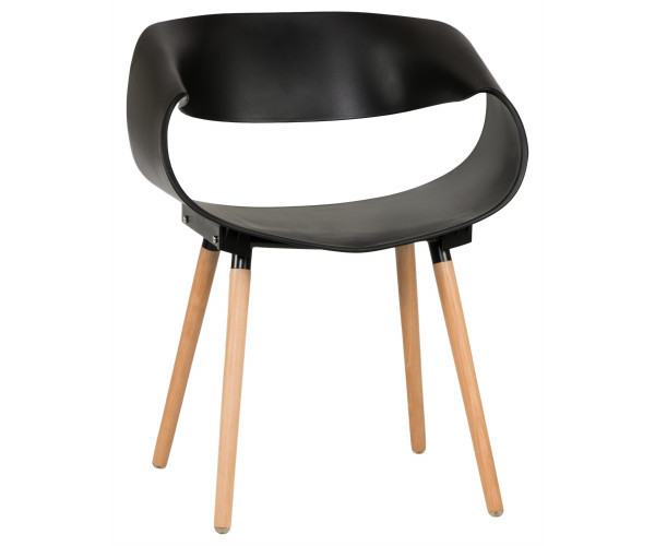 Стілець Берта пластиковий чорний Дніпро - зображення 1