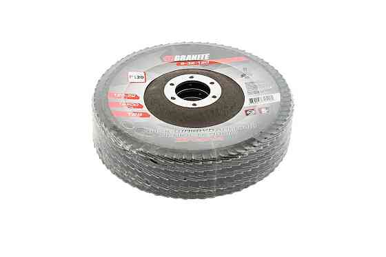 Диск шлифовальный лепестковый конусный GRANITE ZIRCONIA Т29 зерно 120 125х22 мм 5 шт 8-32-120PC Харків
