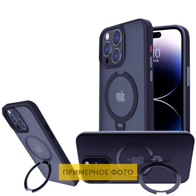 TPU+PC чехол Metal Buttons with MagSafe Colorful HQ Ring для Apple iPhone 16 (6.1") Херсон - зображення 2