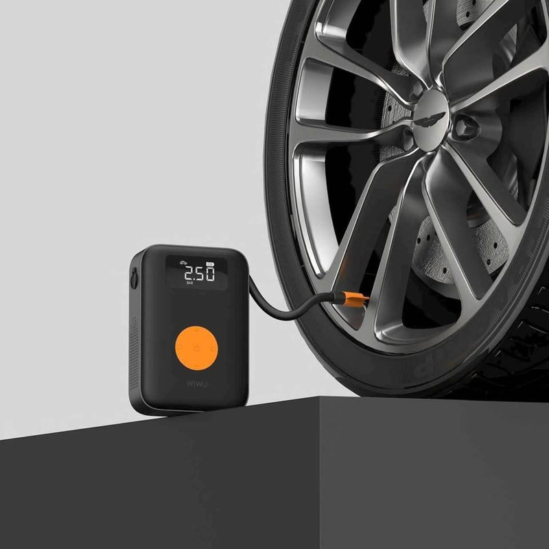 Автомобильный насос WIWU Ai003 Cordless Tire portable smart air pump Херсон - зображення 4