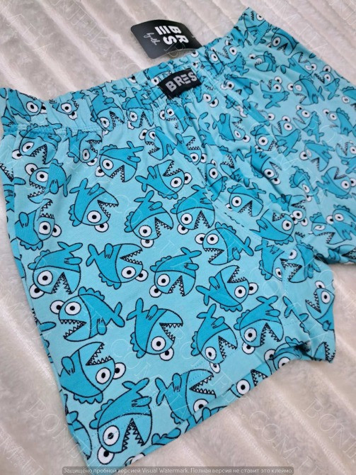 Мужские боксеры с принтом акул "BRES" (арт. МSHK 304/03/135) Кривий Ріг - зображення 3