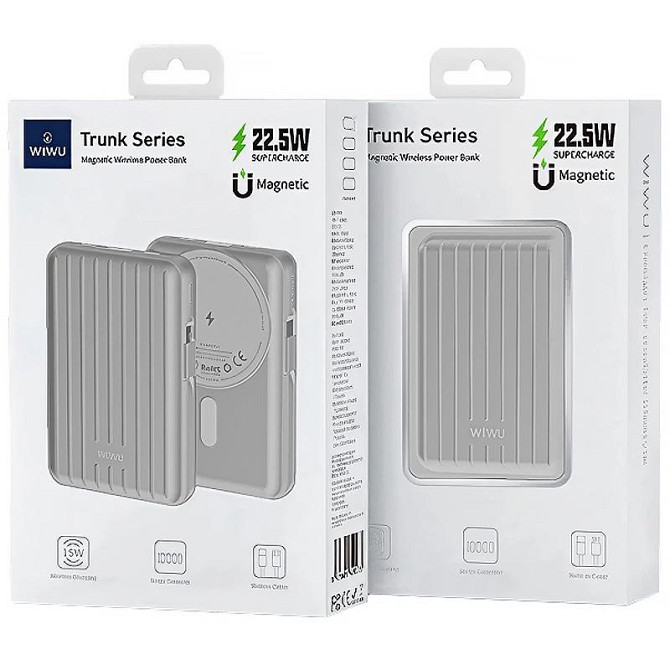 Портативное ЗУ Power Bank WIWU PP03 Trunk Series 22.5W с БЗУ 10000 mAh Херсон - изображение 6