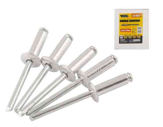 Заклепки алюминиевые вытяжные MASTERTOOL 4.8х12.70 мм 500 шт 20-0655 Харків