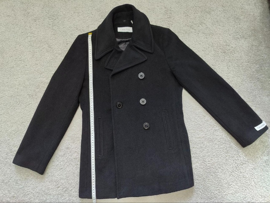 Оригінальне чорне двобортне пальто Calvin Klein з бірками Раздельная - изображение 6