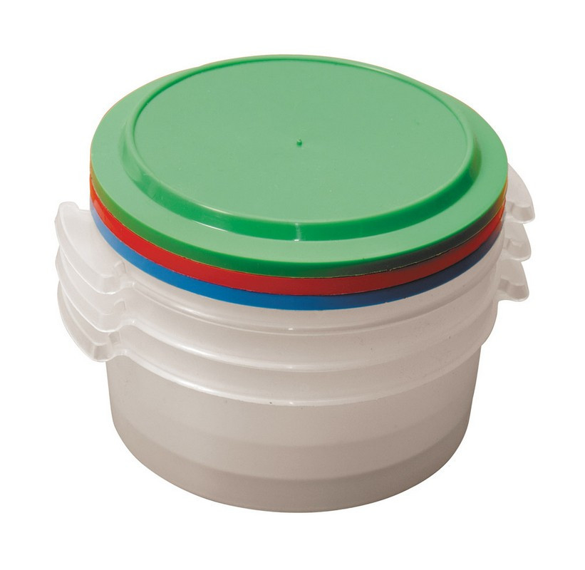 Контейнер пищевой ГОСПОДАР пластиковый круглый 1 л набор 3 шт 92-0059 Харків - зображення 1