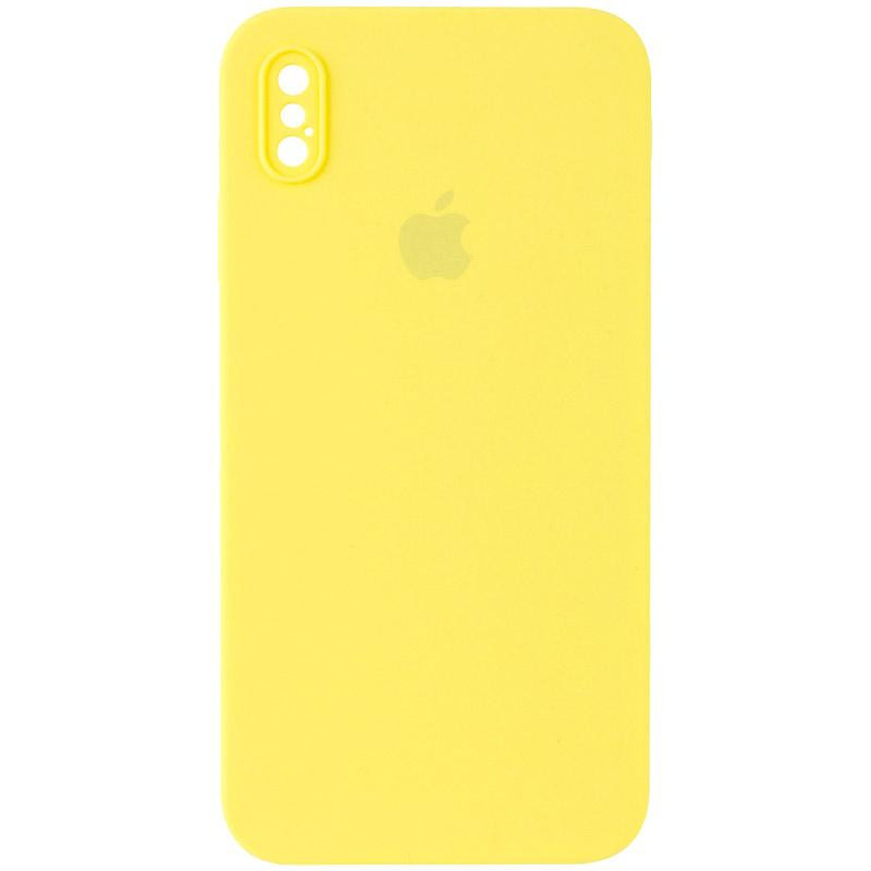 Чехол Silicone Case Square Full Camera Protective (AA) для Apple iPhone X / XS (5.8") Херсон - зображення 2