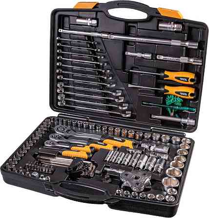 Набор инструментов MASTERTOOL PROFI ¼"&⅜"&½"&TORX 121 шт 4-13 мм 9-19 мм 20-32 мм Е8-Е20 CrV50BV30 п Харків