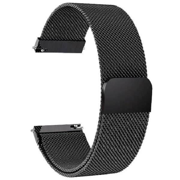 DM Магнітний ремінець Міланська петля для смарт-годинника Samsung/Amazfit/Huawei (20mm) Black (Код т Харків - зображення 2