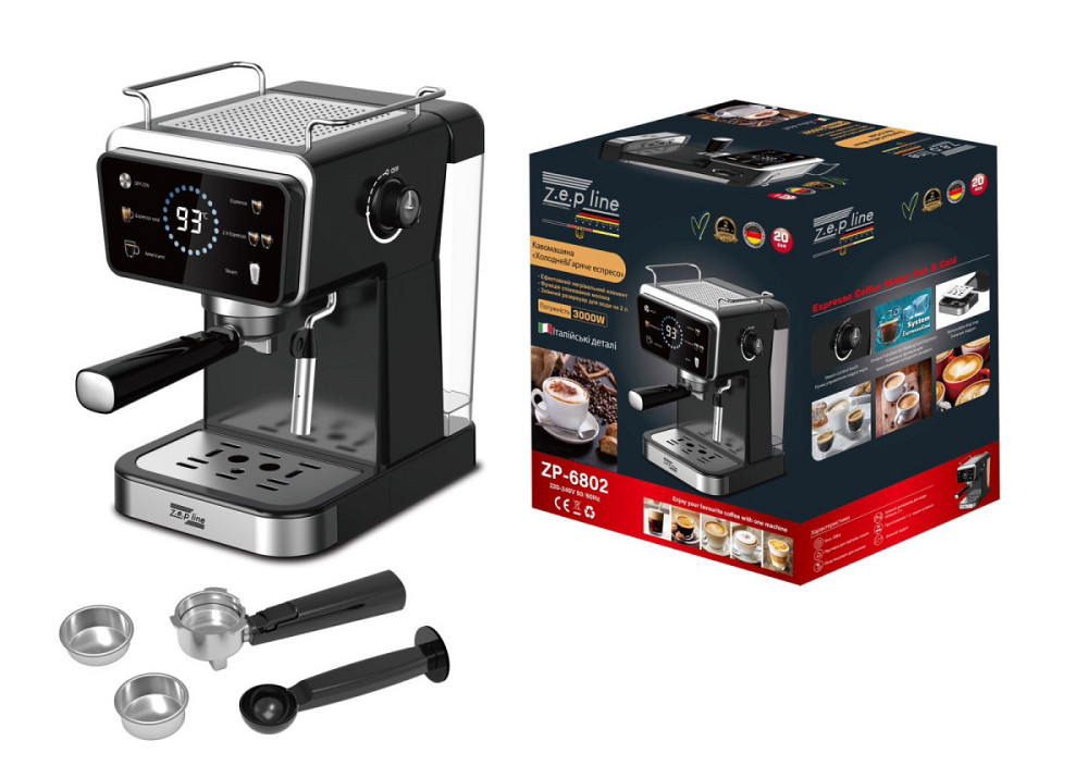 Кофемашина Zepline ZP-6802 4000 Вт черная Киев - изображение 2