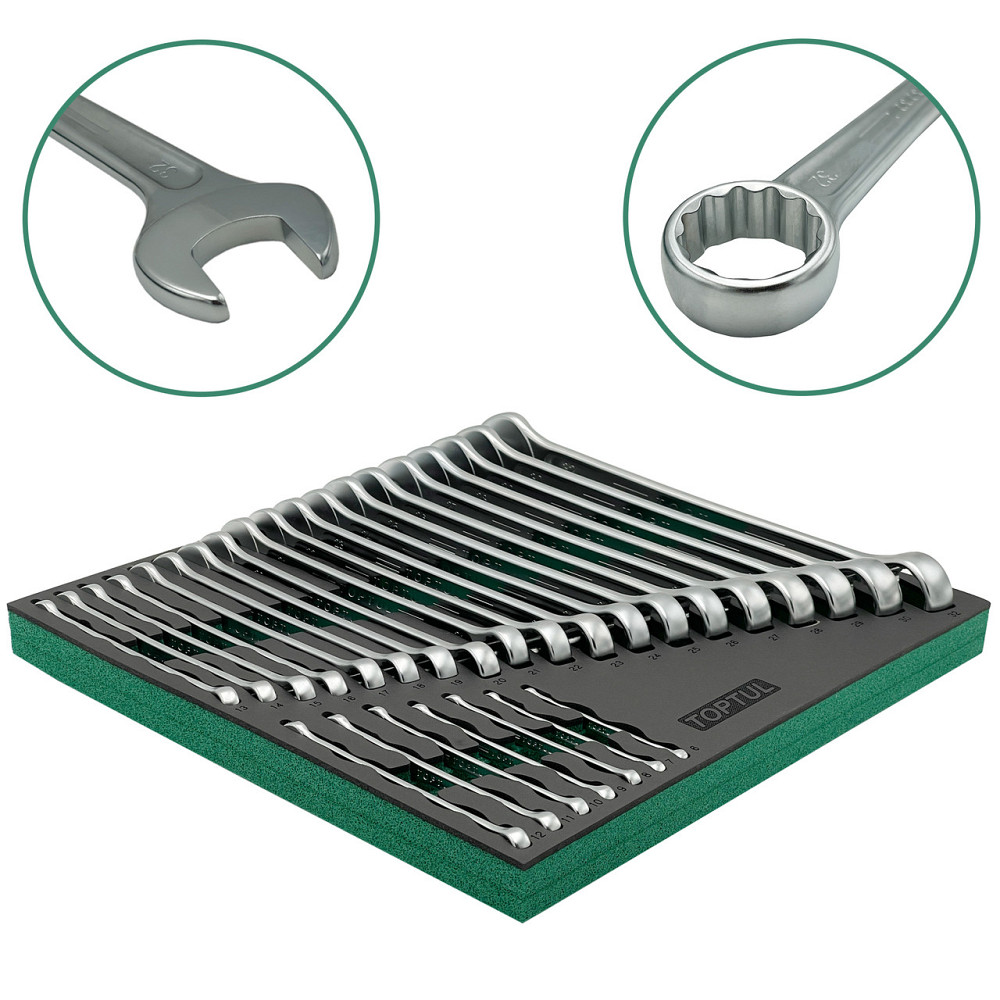 Набор ключей комбинированных 26 шт 6-32 в ложементе TOPTUL GVC2604 Харків - зображення 8