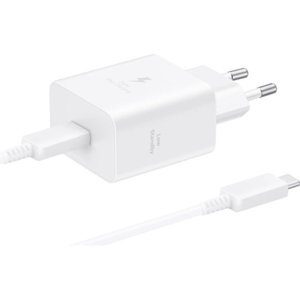 МЗП Samsung 45W Compact Power Adapter + cable Type-C White (EP-T4511XWEGEU) Харьков - изображение 1