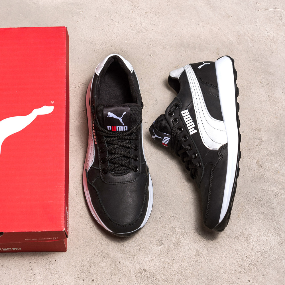 Мужские кожаные кроссовки  Pm Classic Leather  Black Київ - зображення 10