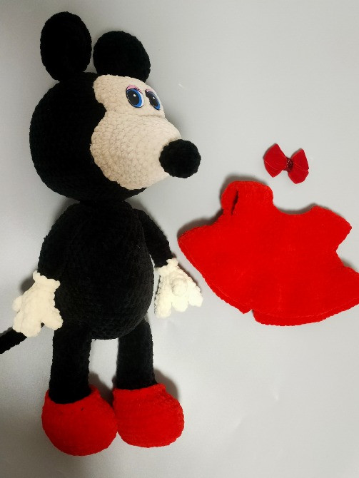 Мі́нні Ма́ус 43 см мишка іграшка м'яка в'язана плюшева сувенір подарунок Handmade Нововолынск - изображение 3