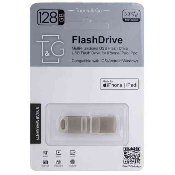 Флеш-драйв T&G 008 Metal series USB 3.0 - Lightning 128GB Херсон