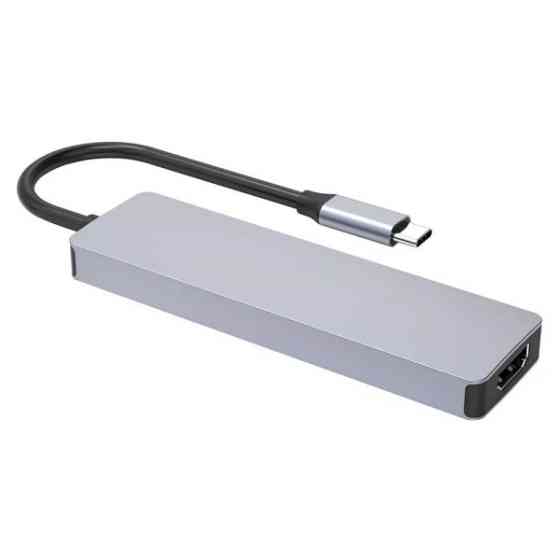 USB HUB  Proove Iron Link 5 in 1 (3*USB3.0 + Type C + HDMI) Silver (HBIL00010604) (Код товару:41975) Харків