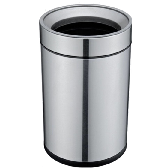 Ведро для мусора JAH 10 л круглое серебряный металлик без крышки с внутренним ведром Киев