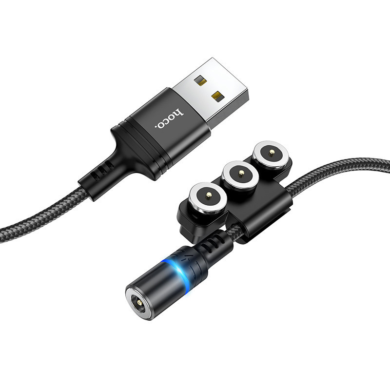 Уценка Дата кабель Hoco DU42 Magnetic 3in1 Lightning-microUSB-Type-C (1m) Херсон - изображение 8