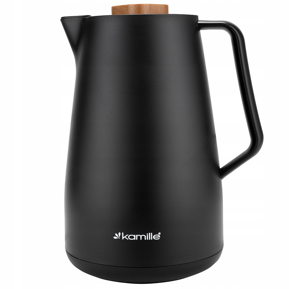 Термос конференционный 1,5л пластиковый со стеклянной колбой КМ 2011BL черный Одесса - изображение 1