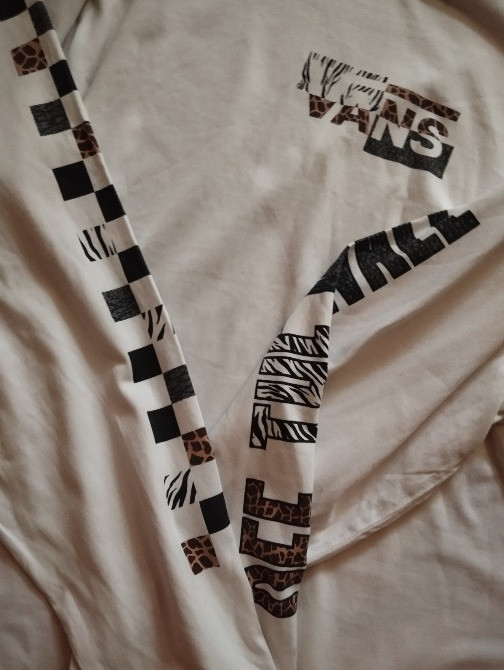 оригинальный белый лонгслив Vans размер L Чорноморськ - зображення 3