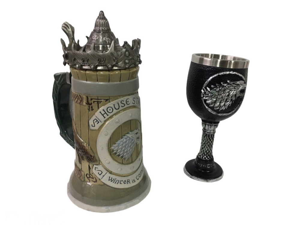 Подарочный набор Кухоль Игра Престолов Дом Старков и Бокал Дом Старков (код 00574) Киев - изображение 4