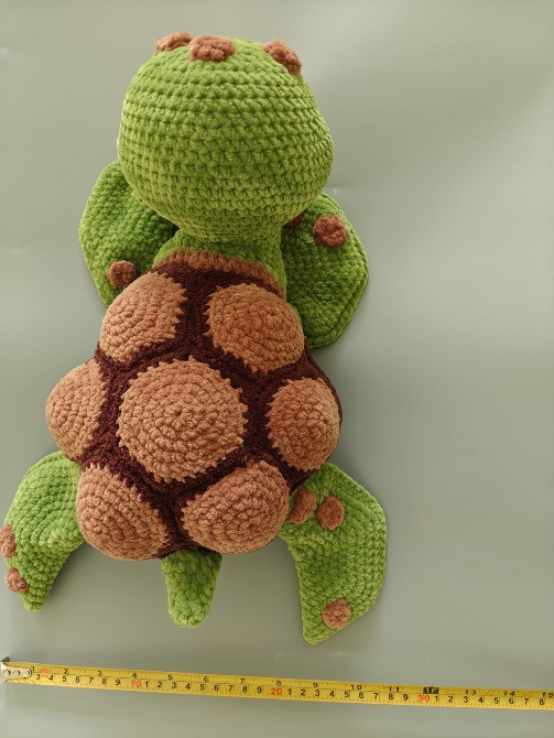 Іграшка Черепаха 37 см м'яка в'язана подарунок сувенір hand made ручна робота Нововолынск - изображение 4