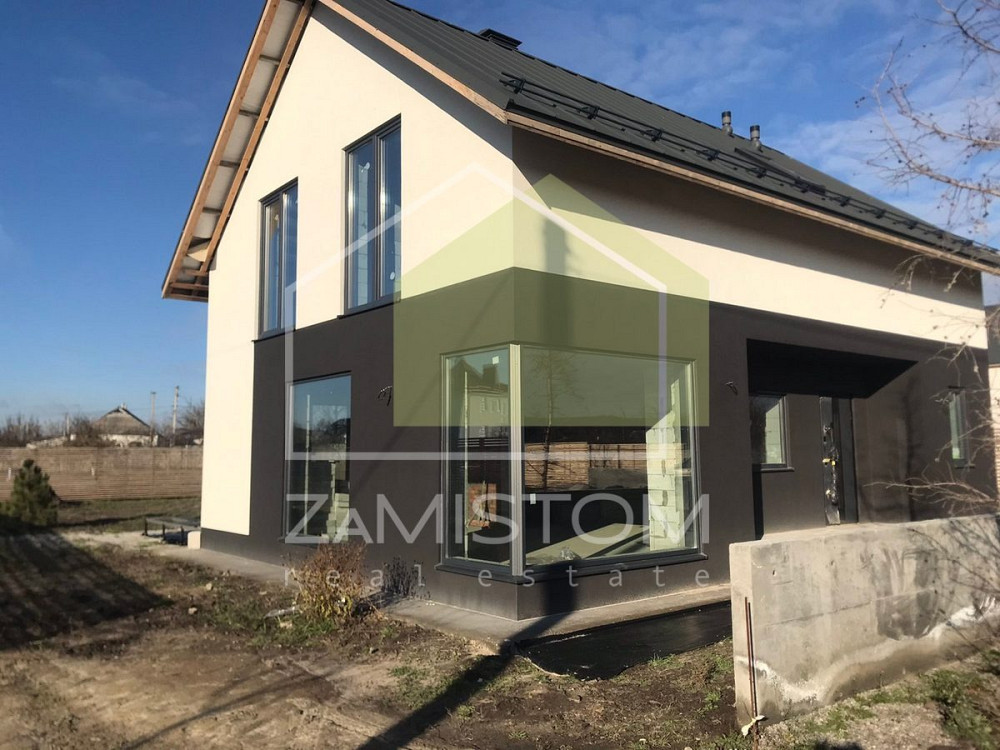 Новий будинок 180 м2 розташований в мальовничій локації села Гнідин. Поруч озеро з місцями для рибол Киев - изображение 3