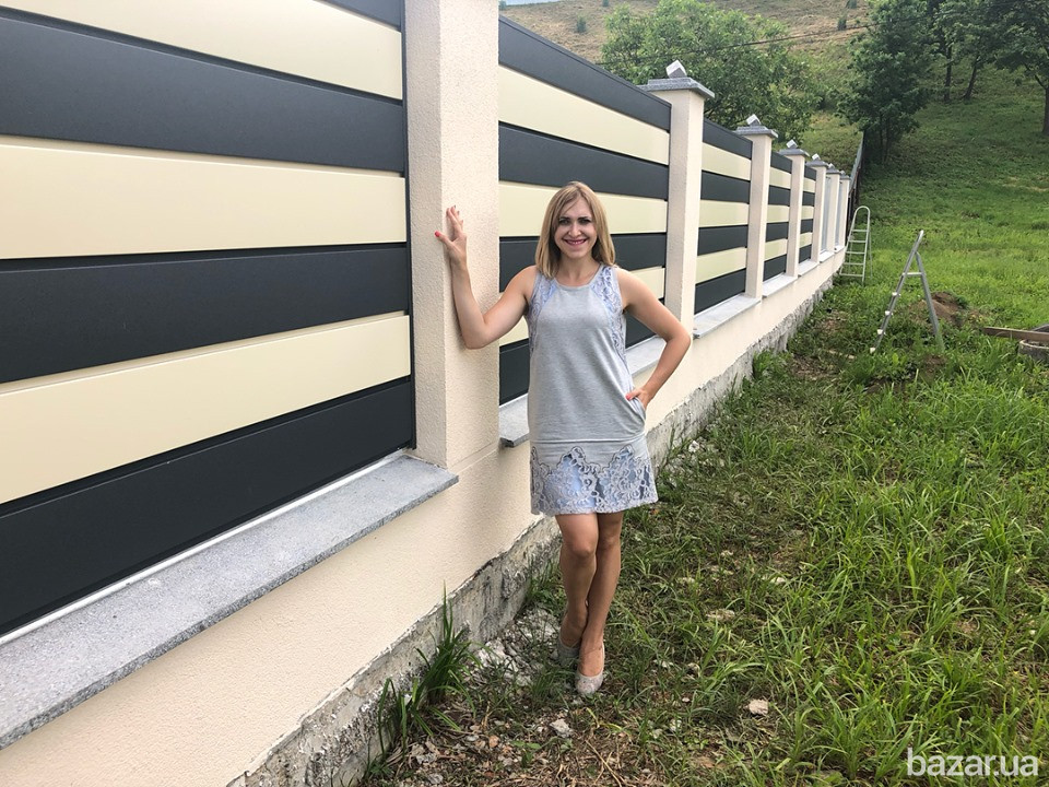 Паркан в графітово-бежевому кольорі Стрый - изображение 2