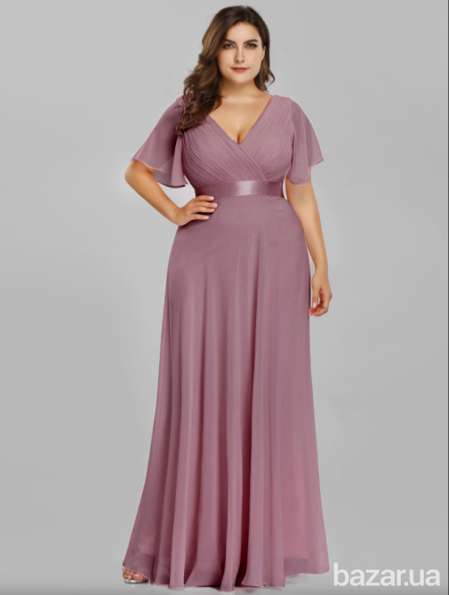 Вечернее платье большого размера тёмно-розовое Киев - изображение 1