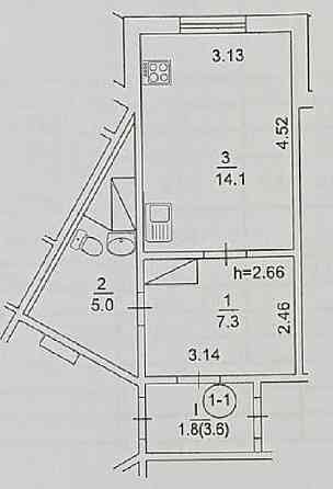 продажа 1-к квартира Киев, Дарницкий, 46000 $ Київ
