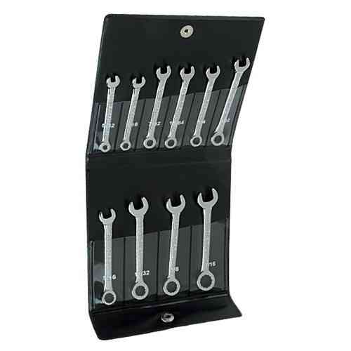 Набор ключей дюймовых комбинированных миниатюрных TOPTUL 10 шт. (5/32"-7/16") GBBA1001 Харків