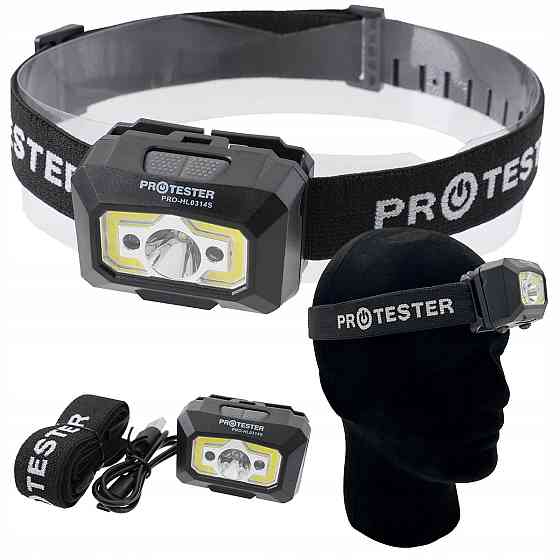 Фонарик налобный светодиодный (LED+COB) PROTESTER PRO-HL0314S Харків