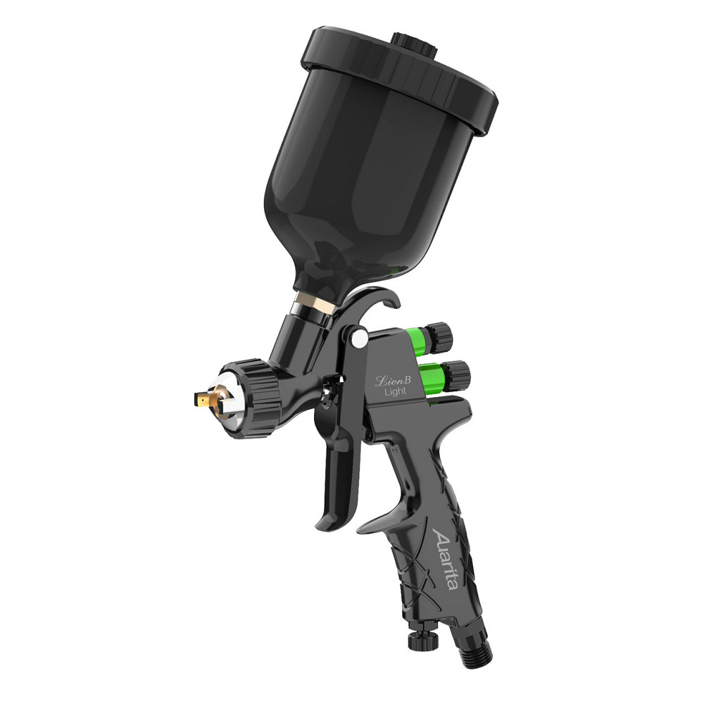 Пистолет окрасочный пневматический HVLP верх.пласт.бачок 250мл, форсунка-1,0мм AUARITA LION-B-LIGHT- Харків - зображення 1