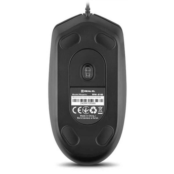 Мишка REAL-EL RM-210 USB Black (EL123200036) Харків - зображення 3