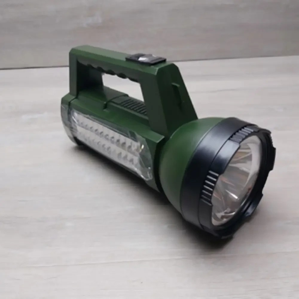 Фонарь аккумуляторный DP с боковым светом / Ручной кемпинговый фонарик / Фонарь на аккумуляторе Одеса - зображення 1