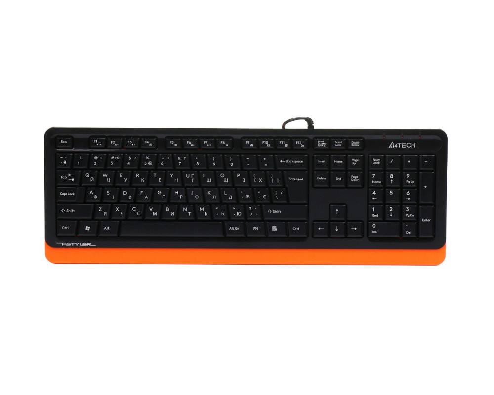 Клавиатура компьютерная проводная A4Tech Fstyler FKS10(Orange) оранжевая Киев - изображение 1