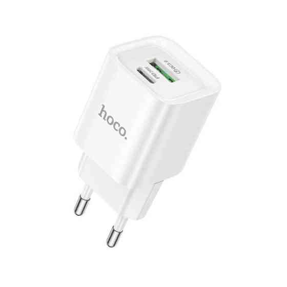 Мережевий зарядний пристрій Hoco C147A Type-C PD20W+QC3.0 + cable Type-C White Харьков